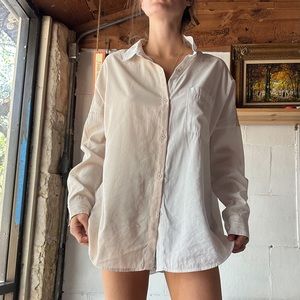 Crescent two tone button down